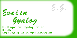 evelin gyalog business card